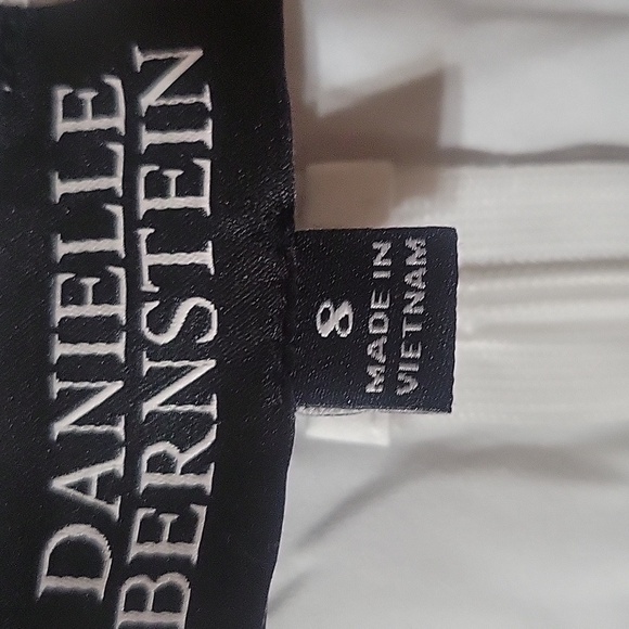 DANIELLE BERNSTEIN Women's Sexy Crop Top White Sz‎ 8 Casual relaxed Retro - Picture 6 of 7